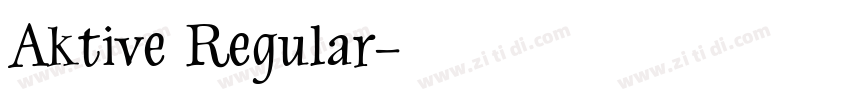 Aktive Regular字体转换